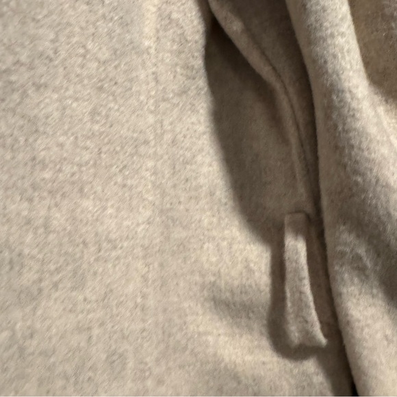 Tweeds Beige Collared Wool Blend Jacket Pea Coat Women Size XL - Picture 3 of 8